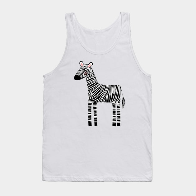 Zebra Tank Top by NicSquirrell